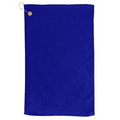Mid Weight Hemmed Golf Towel w/ Left Hook & Grommet (Color Embroidered)